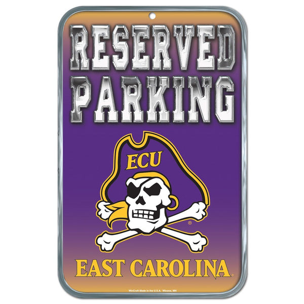 East Carolina Pirates Plastic Sign 11" x 17"