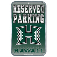 Hawaii Warriors Plastic Sign 11" x 17"