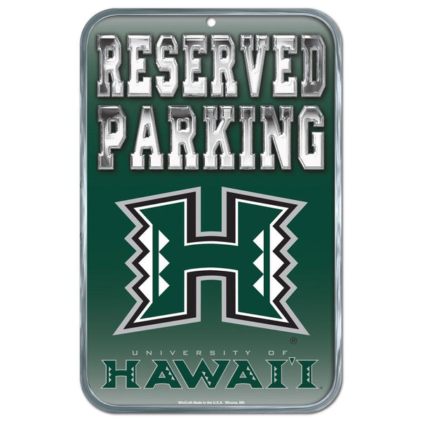Hawaii Warriors Plastic Sign 11" x 17"