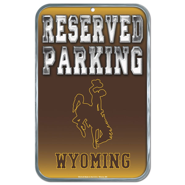 Wyoming Cowboys Plastic Sign 11" x 17"