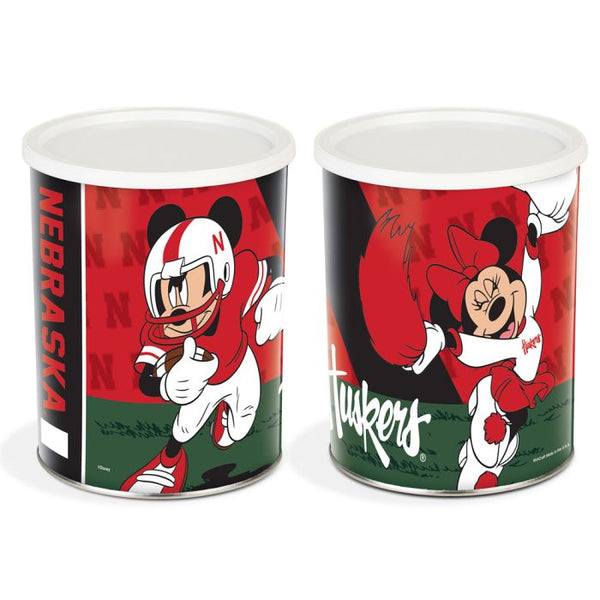 Wholesale-Nebraska Cornhuskers / Disney MICKEY AND MINNIE MOUSE FOOTBALL Gift Tin 1 Gallon