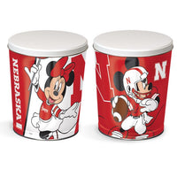 Wholesale-Nebraska Cornhuskers / Disney MICKEY MINNIE MOUSE FOOTBALL Gift Tin tapered 3 gallon