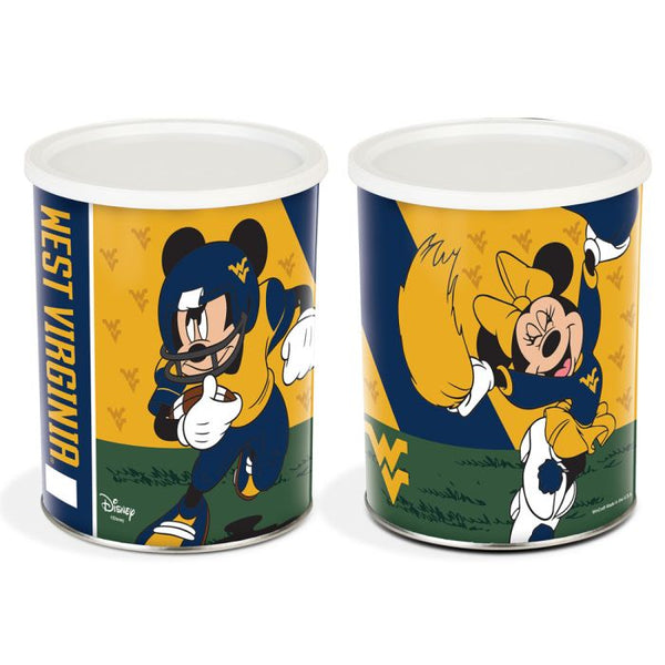 Wholesale-West Virginia Mountaineers / Disney MICKEY MINNIE MOUSE FOOTBALL Gift Tin 1 Gallon