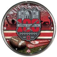 Wholesale-Ohio State Buckeyes OHIO STADIUM 100 YEARS Chrome Clock