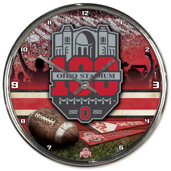 Wholesale-Ohio State Buckeyes OHIO STADIUM 100 YEARS Chrome Clock