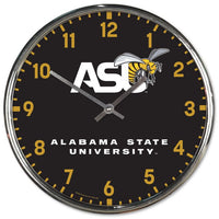 Wholesale-Alabama State Hornets Chrome Clock