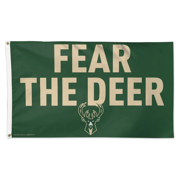 Milwaukee Bucks Fear the Deer Flag - Deluxe 3' X 5'