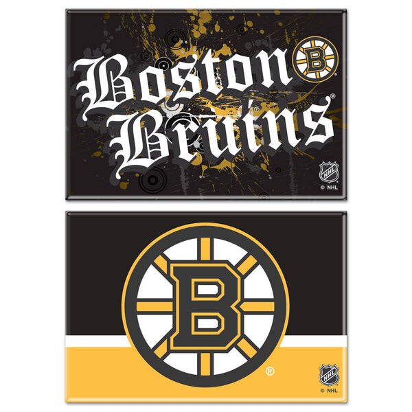 Boston Bruins Rectangle Magnet, 2pack 2" x 3"