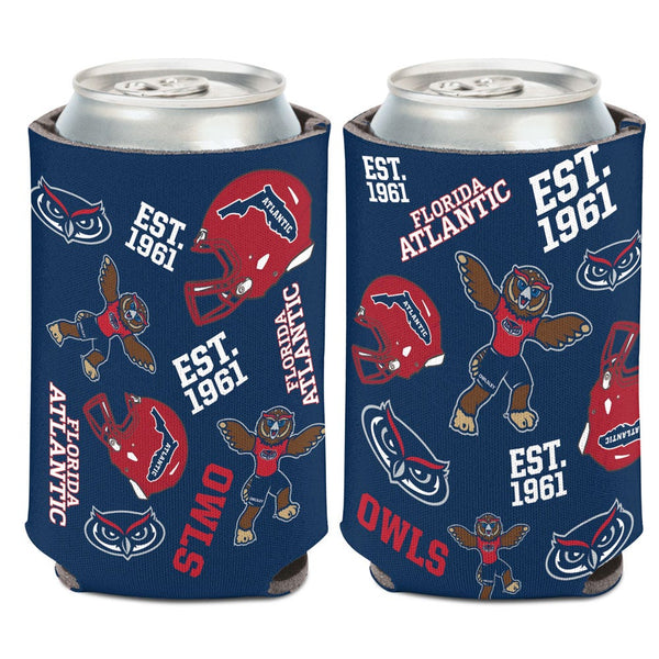 Florida Atlantic Owls Can Cooler 12 oz.