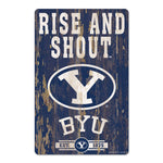 Brigham Young Cougars Wood Sign 11" x 17" 1/4" thick