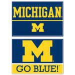 Michigan Wolverines Rectangle Magnet, 2pack 2" x 3"