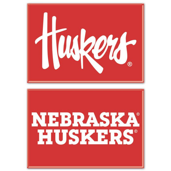 Wholesale-Nebraska Cornhuskers Rectangle Magnet, 2pack 2" x 3"