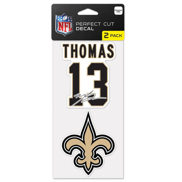 New Orleans Saints Perfect Cut Decal Set of two 4"x4" Michael Thomas