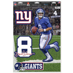 New York Giants Multi-Use Decal 11" x 17" Daniel Jones