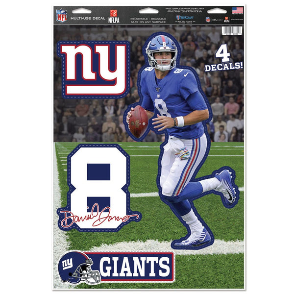 New York Giants Multi-Use Decal 11" x 17" Daniel Jones