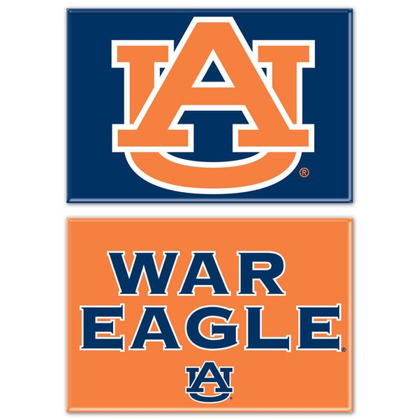 Auburn Tigers Rectangle Magnet, 2pack 2" x 3"