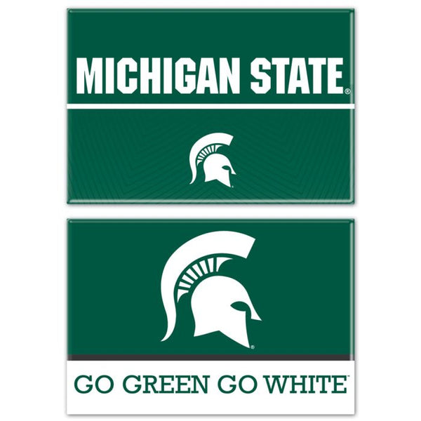 Wholesale-Michigan State Spartans Rectangle Magnet, 2pack 2" x 3"