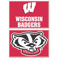 Wholesale-Wisconsin Badgers Rectangle Magnet, 2pack 2" x 3"