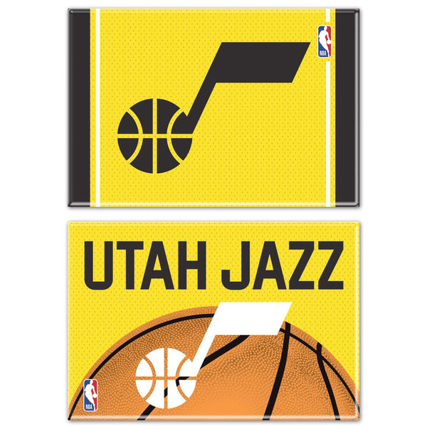 Utah Jazz Rectangle Magnet, 2pack 2" x 3"