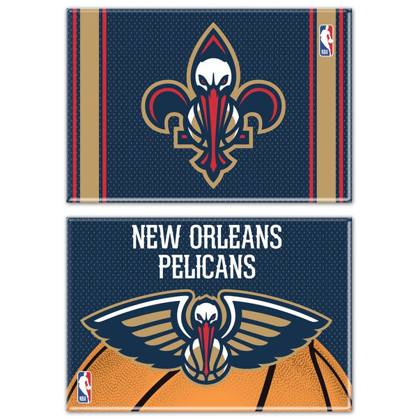 New Orleans Pelicans Rectangle Magnet, 2pack 2" x 3"