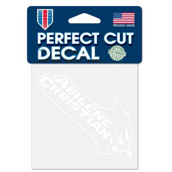 Wholesale-Abilene Christian Wildcats Perfect Cut White Decal 4" x 4"