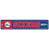 Philadelphia 76ers Street / Zone Sign 3.75" X 19"