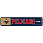 New Orleans Pelicans Street / Zone Sign 3.75" X 19"
