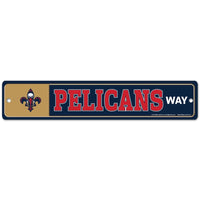 New Orleans Pelicans Street / Zone Sign 3.75" X 19"