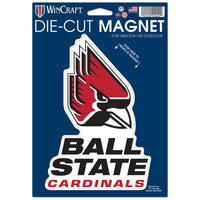 Wholesale-Ball State Cardinals Die Cut Logo Magnet 6.25" x 9"