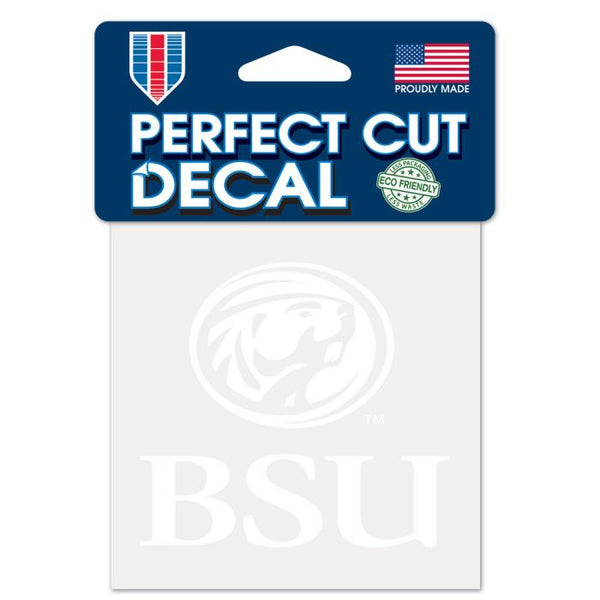 Wholesale-Bemidji State Beavers Perfect Cut White Decal 4" x 4"