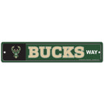 Milwaukee Bucks Street / Zone Sign 3.75" X 19"
