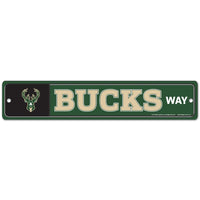 Milwaukee Bucks Street / Zone Sign 3.75" X 19"