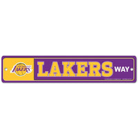 Los Angeles Lakers Street / Zone Sign 3.75" X 19"