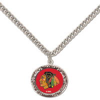 Chicago Blackhawks Necklace w/Charm Jewelry Card