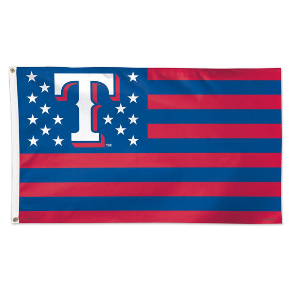 Texas Rangers / Patriotic Flag - Deluxe 3' X 5'