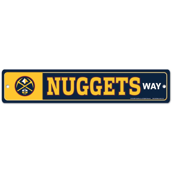 Denver Nuggets Street / Zone Sign 3.75" x 19"