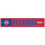 Detroit Pistons Street / Zone Sign 3.75" X 19"