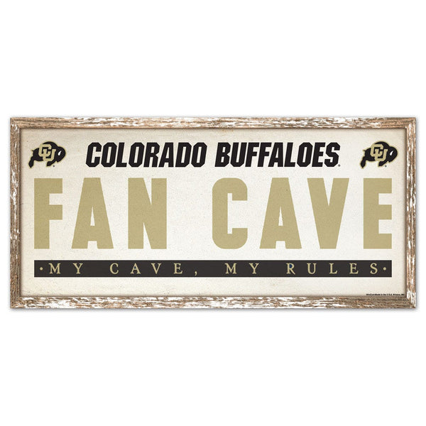 Colorado Buffaloes Wood Sign 8" x 17"