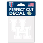 Wholesale-Houston Cougars Perfect Cut White Decal 4" x 4"