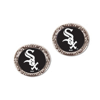 Chicago White Sox Earrings Jewelry Carded Round