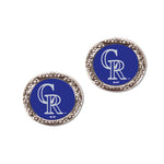 Colorado Rockies Earrings Jewelry Carded Round