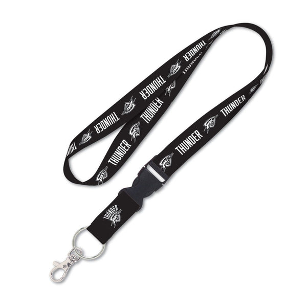 Oklahoma City Thunder Black Lanyard w/detachable buckle 1"
