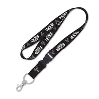 Milwaukee Bucks black Lanyard w/detachable buckle 1"