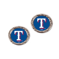 Texas Rangers Earrings Jewelry Carded Round