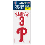 Philadelphia Phillies / MLB Players PLAYERS CHOICE DIAMOND CLUB(R) Perfect Cut Decal Set of two 4"x4" Bryce Harper