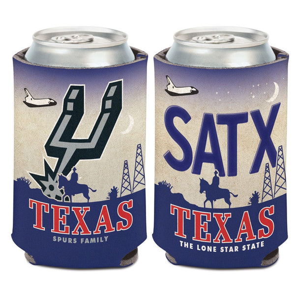 San Antonio Spurs LICENSE PLATE Can Cooler 12 oz.