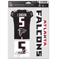 Atlanta Falcons Multi Use 3 FAN DECAL Drake London