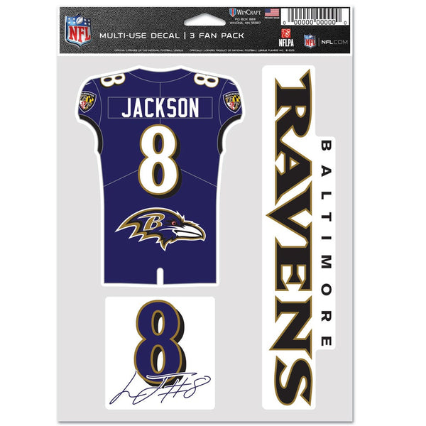 Baltimore Ravens Multi Use 3 FAN PACK Lamar Jackson