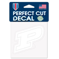 Wholesale-Purdue Boilermakers Perfect Cut White Decal 4" x 4"