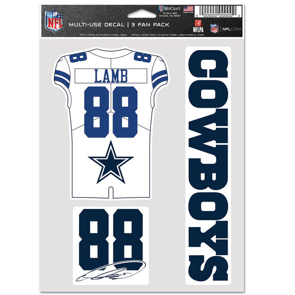 Dallas Cowboys Multi Use 3 FAN PACK CeeDee Lamb